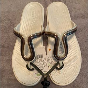 Crocs flip flops size 10